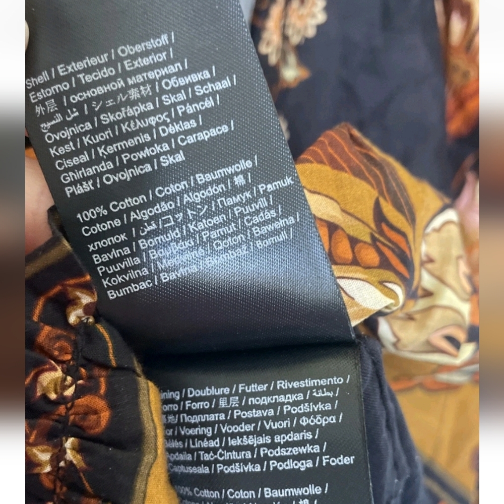 NWT Farm Rio Size Medium Majestic Garden Black Mini Dress Belt - Picture 6 of 14
